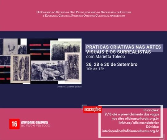 Oficina Práticas Criativas nas Artes Visuais e os Surrealistas