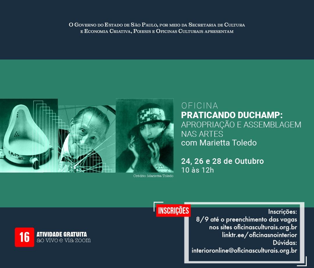 Oficina: Praticando Duchamp: Apropriação e Assemblagem nas Artes Visuais